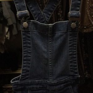 Madewell high waisted denim overalls